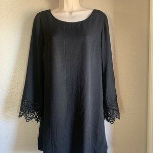 Women’s Doe & Rae Long Sleeve Shift Dress, Black